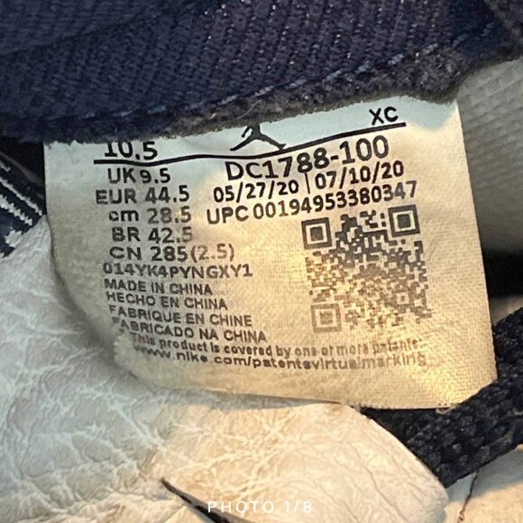 Air Jordan 1 CO.JP Midnight Navy 2020 Size 10 1/2 - Picture 6 of 8